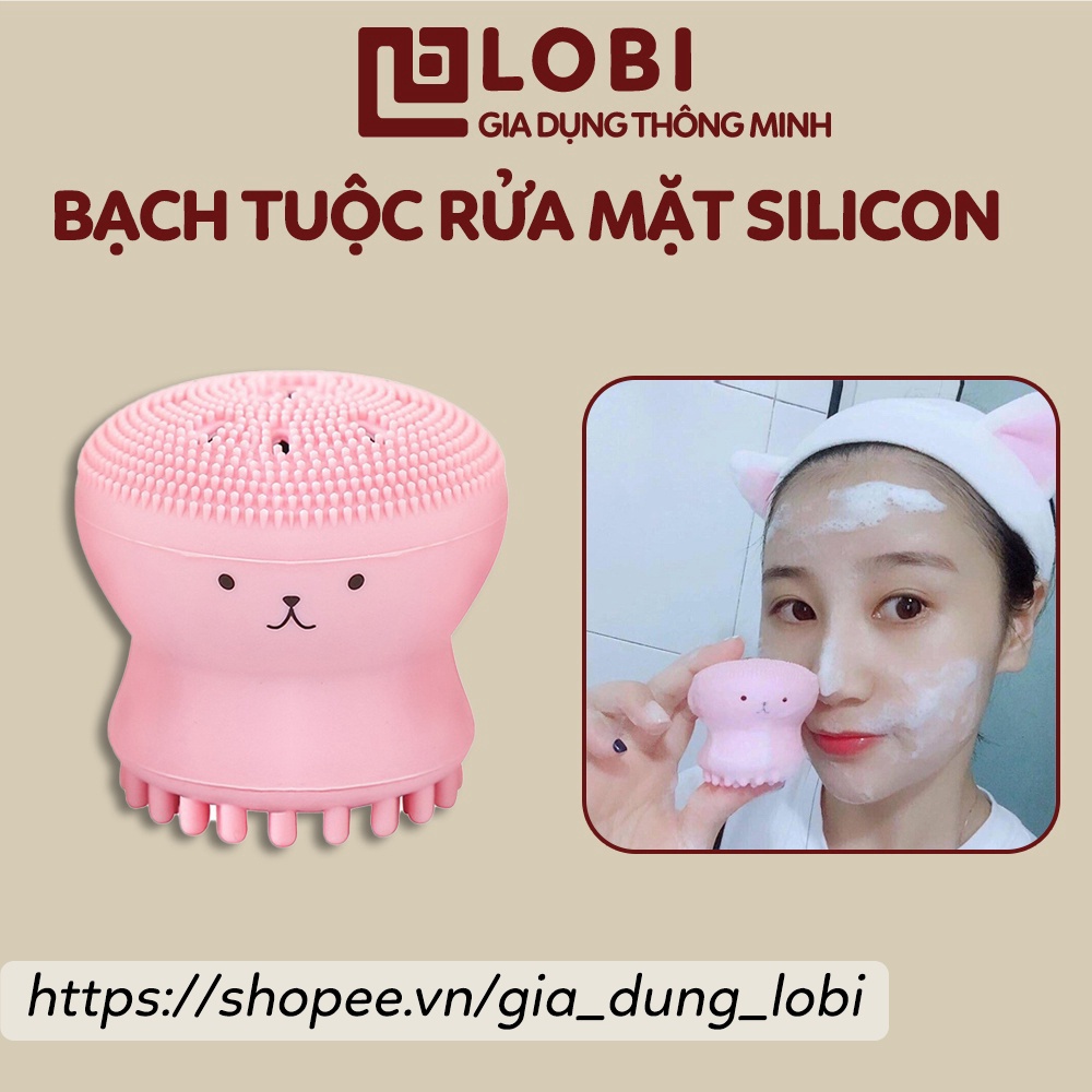 Bạch tuộc rửa mặt silicon massage mặt giúp rửa mặt tẩy trang hiệu quả