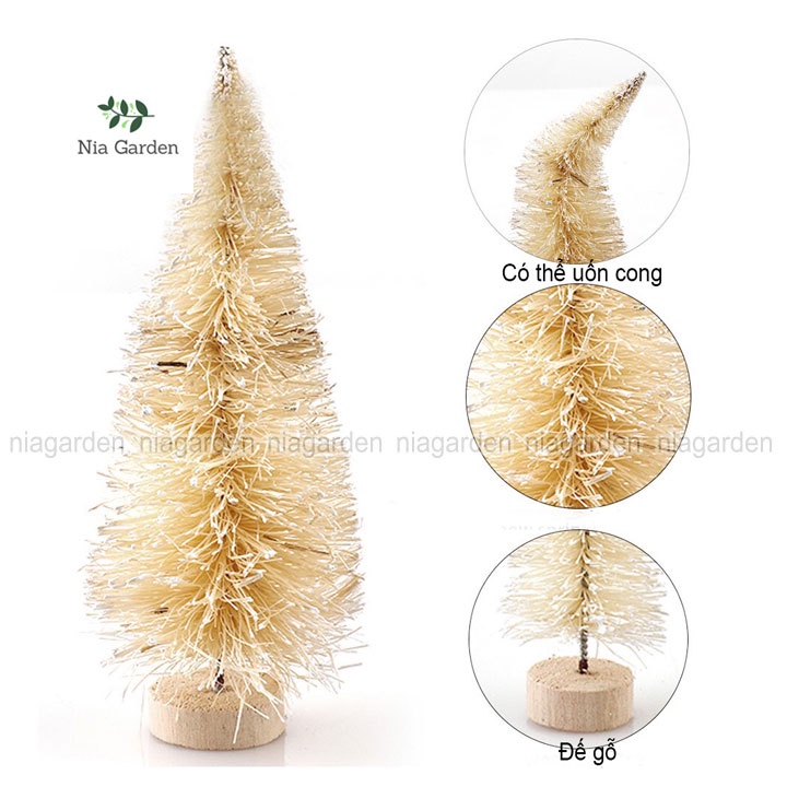 Cây thông Noel mini để bàn trang trí giáng sinh Christmas decor Nia Garden N5