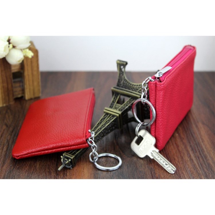 Ví Móc Khóa Da Đơn Giản 1 Ngăn MD002 12x7.5cm Fiiago Shop