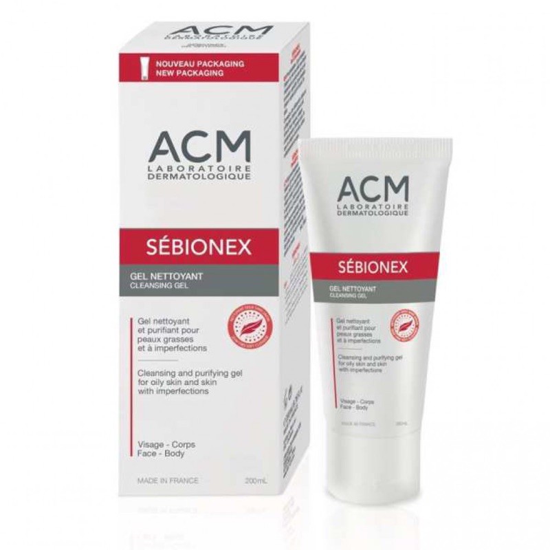 Gel rửa mặt cho da mụn ACM Sebionex Cleansing Gel 200ml