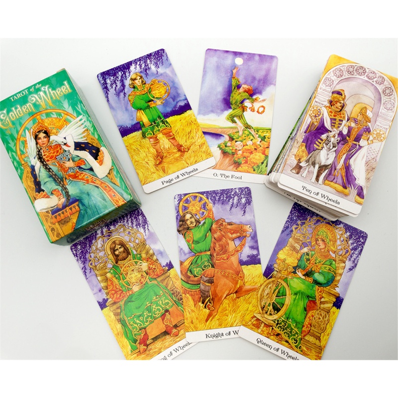 Bộ 78 Lá Bài Tarot Màu Vàng Dùng Để Chơi Game Gia Đình
