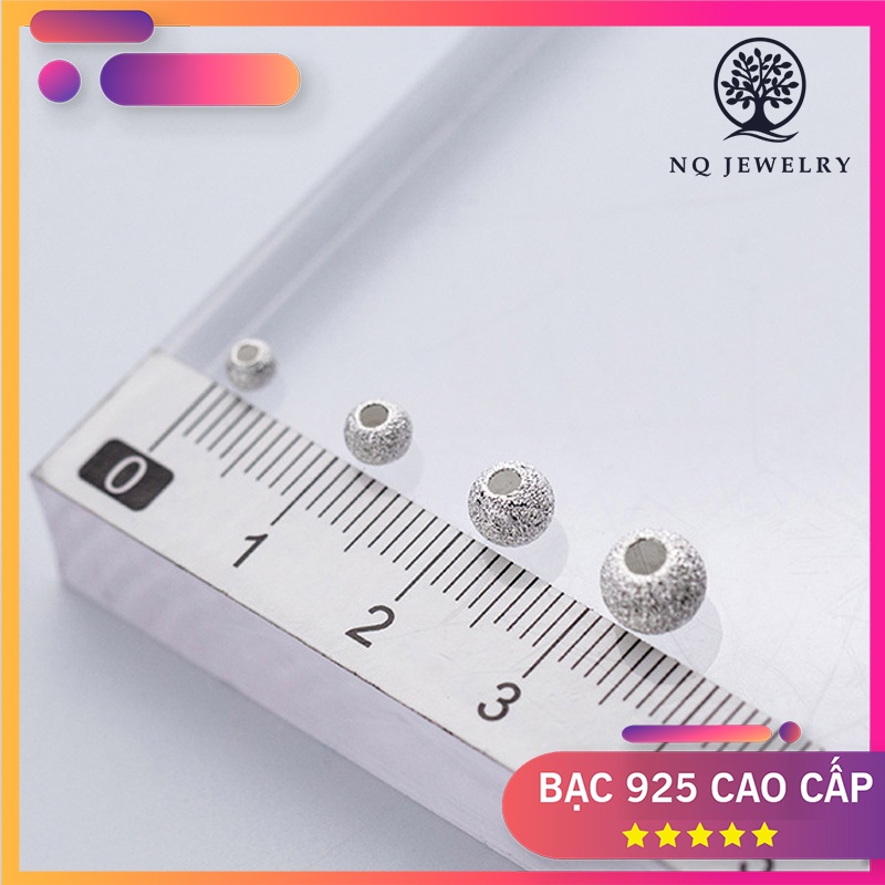 Charm bi bạc họa tiết xỏ ngang