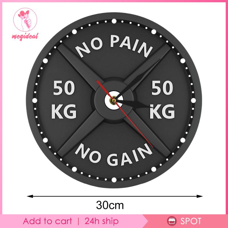 Đồng Hồ Treo Tường Hình Quả Tạ 12 inch Dùng Trang Trí Phòng Gym