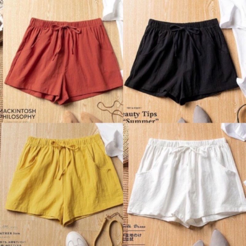 [AN MỘC] Quần short đũi Nhật ống rộng siêu mát nhiều màu chất đũi