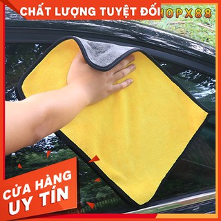 Khăn lau oto dày siêu thấm vàng 30x30 sx 21