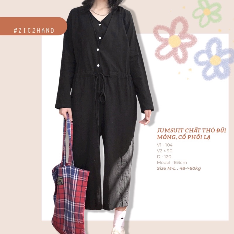 Jumsuit Chất Thô cổ phối lạ - zic2hand