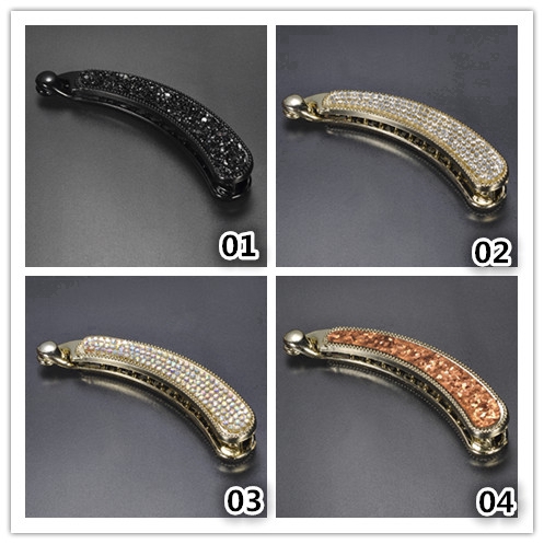 Kẹp tóc nhựa đính đá pha lê