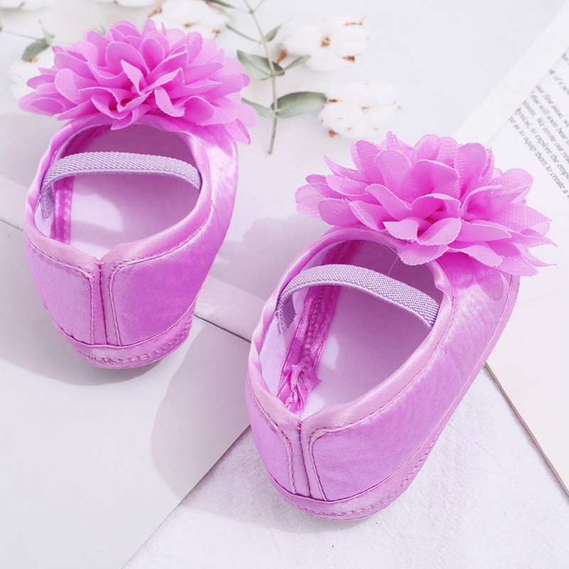 WALKER Giày Tập Đi Đế Mềm Hoạ Tiết Hoa Cho Bé Gái