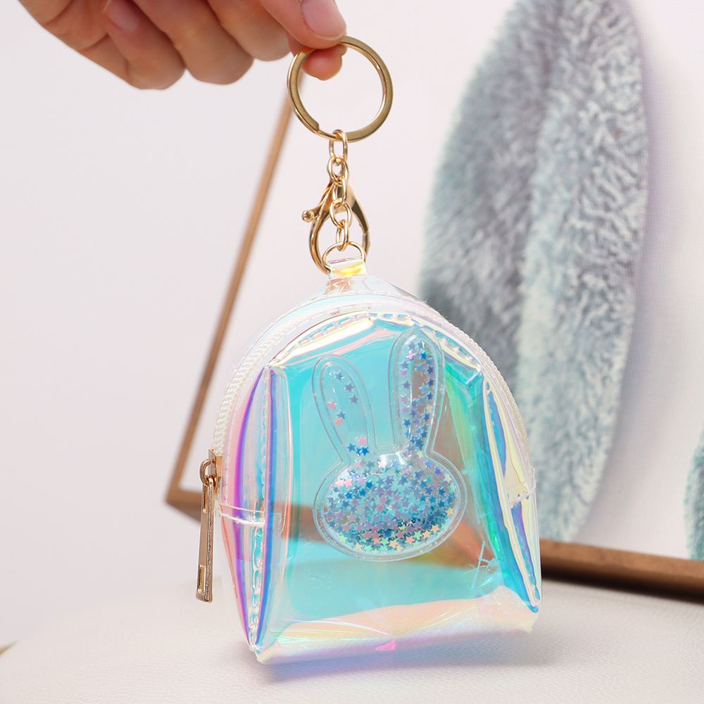 Ví đựng tiền xu mini hình ba lô có khóa kéo họa tiết hoạt hình xinh xắn dễ thương cho nữ