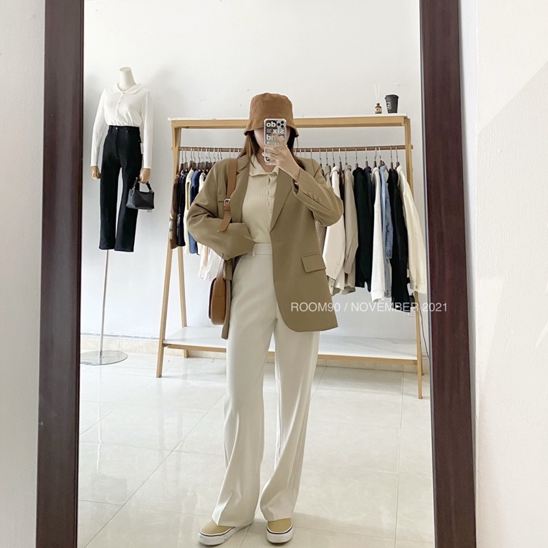 [ Ảnh thật ] Blazer 1 khuy 6819 dáng suông Hàn Quốc | BigBuy360 - bigbuy360.vn