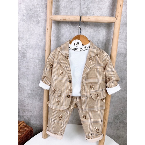 Set bộ vest 3 chi tiết cho bé trai 10-20kg