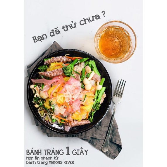 Bánh Tráng Gạo Lứt Huyết Rồng Mekong River 300gr, Bánh Tráng 3 Màu Beorganic Eat Clean, Healthy Dành Cho Người Ăn Kiêng