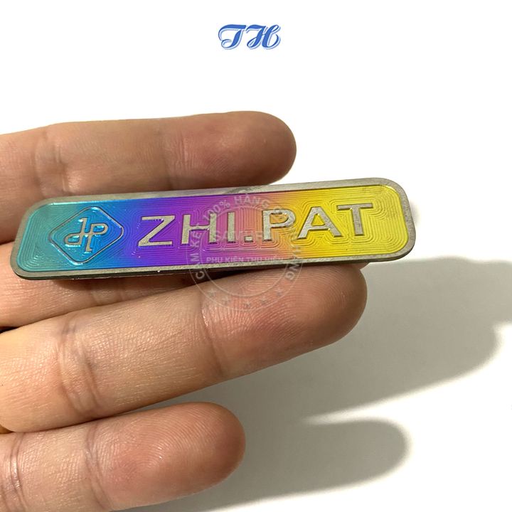 Tem titannium chữ zhipat dán cho tất cả các dòng xe máy như wave, exciter, winner, sirius, vision, ab, dream,...
