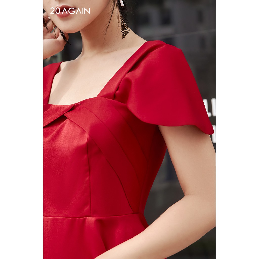Đầm Xòe Xoắn Nơ Ngực 20AGAIN DEA1203 | BigBuy360 - bigbuy360.vn