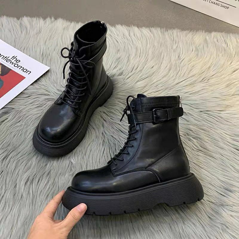 Giày bốt nữ Cao cổ có khoá vuông sau siêu hot | BigBuy360 - bigbuy360.vn