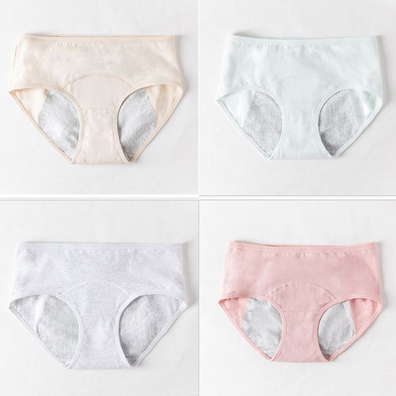 Quần lót cotton lưng vừa chống tràn cho nữ