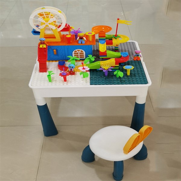 [Đẹp - sáng tạo - cao cấp] Hộp đồ chơi bàn xếp hình lắp ráp khu vui chơi kèm ghế HX899-106b