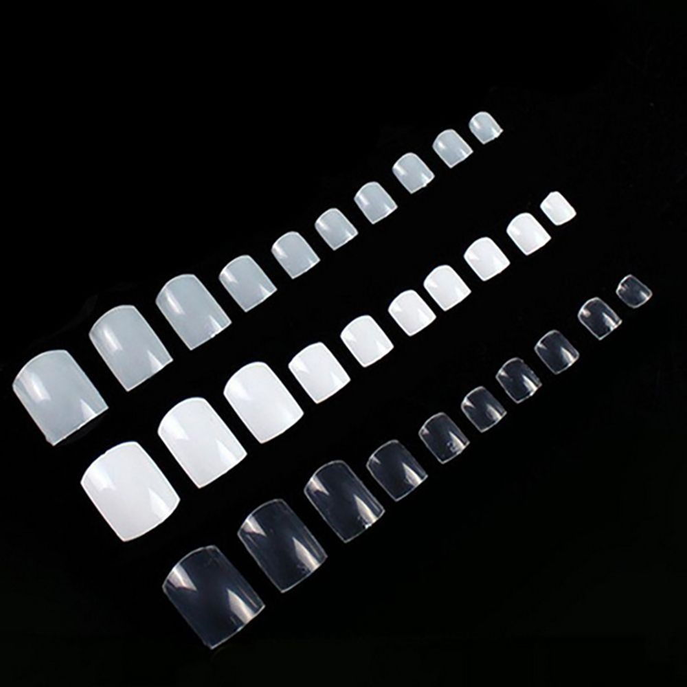 [Hàng mới về] Set 100 móng chân giả trong suốt làm đẹp dành cho nữ