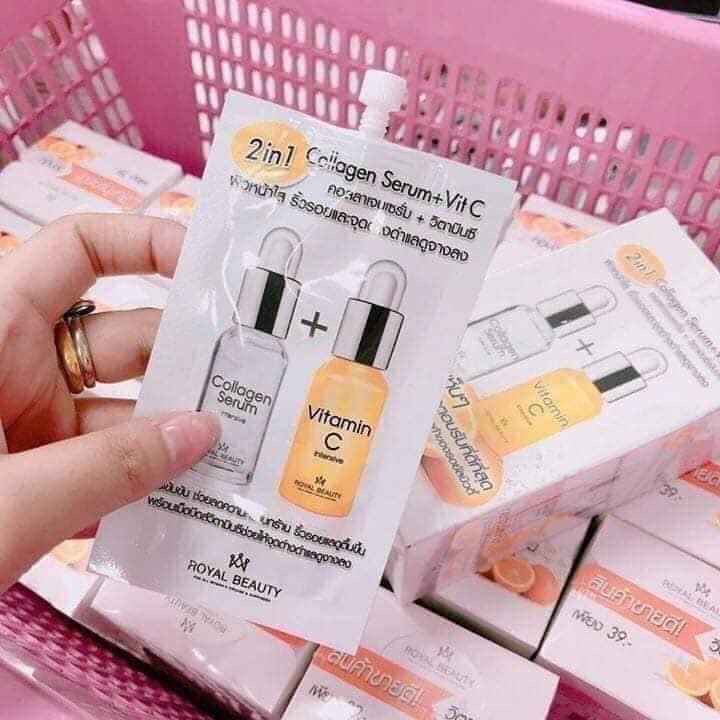 Serum Collagen + vit C - serum cung cấp collagen tái tạo da + làm sáng da 2in1