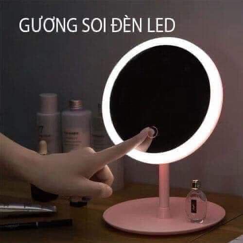 Gương trang điểm có đèn led cảm ứng