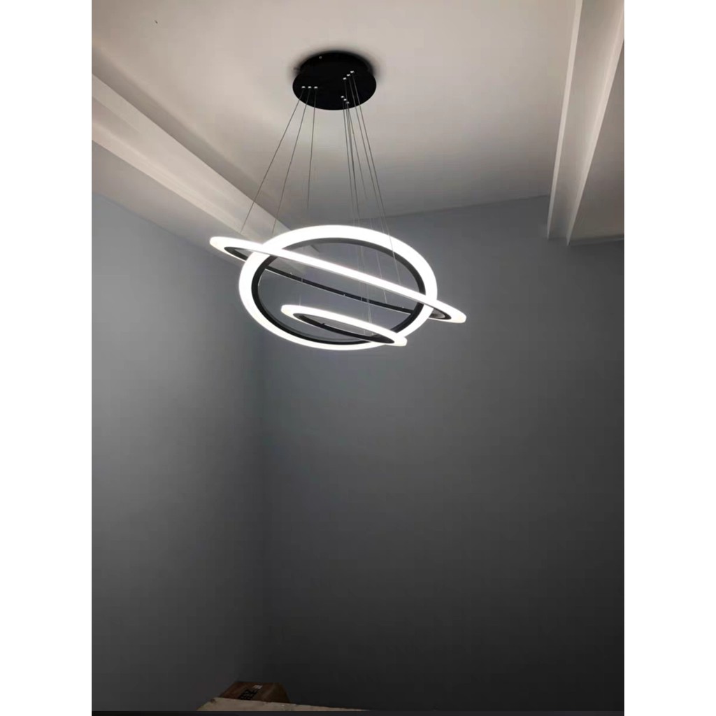Đèn thả trần Led trang trí phòng khách phòng ăn 3 chế độ màu kèm điều khiển từ xa