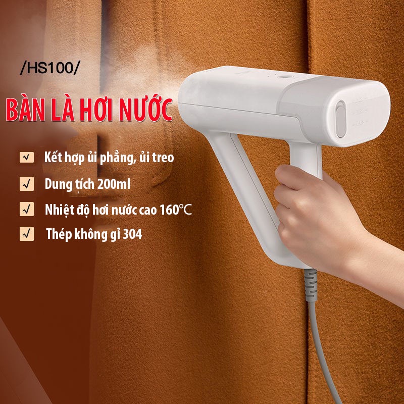 Bàn Là Hơi Nước Cầm Tay Derma HS100 - Bàn Ủi Hơi Nước Công Suất 1000W VT168