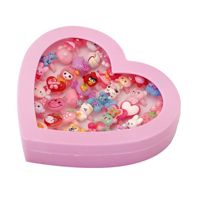 Hộp 36 Chiếc Nhẫn Đeo Tay Dễ Thương Cho Bé