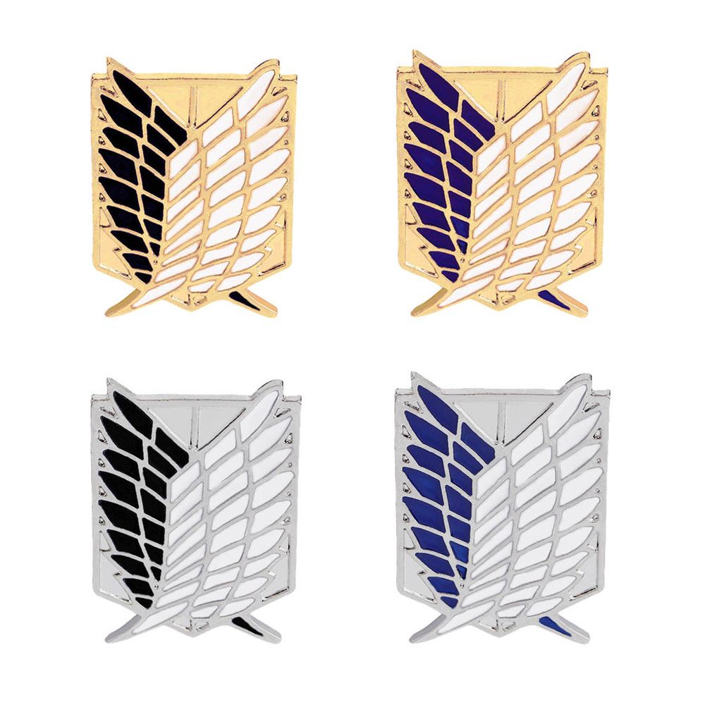 1 Huy Hiệu Cài Áo Bằng Kim Loại Hình Anime Attack on Titan Nhiều Màu Thời Trang