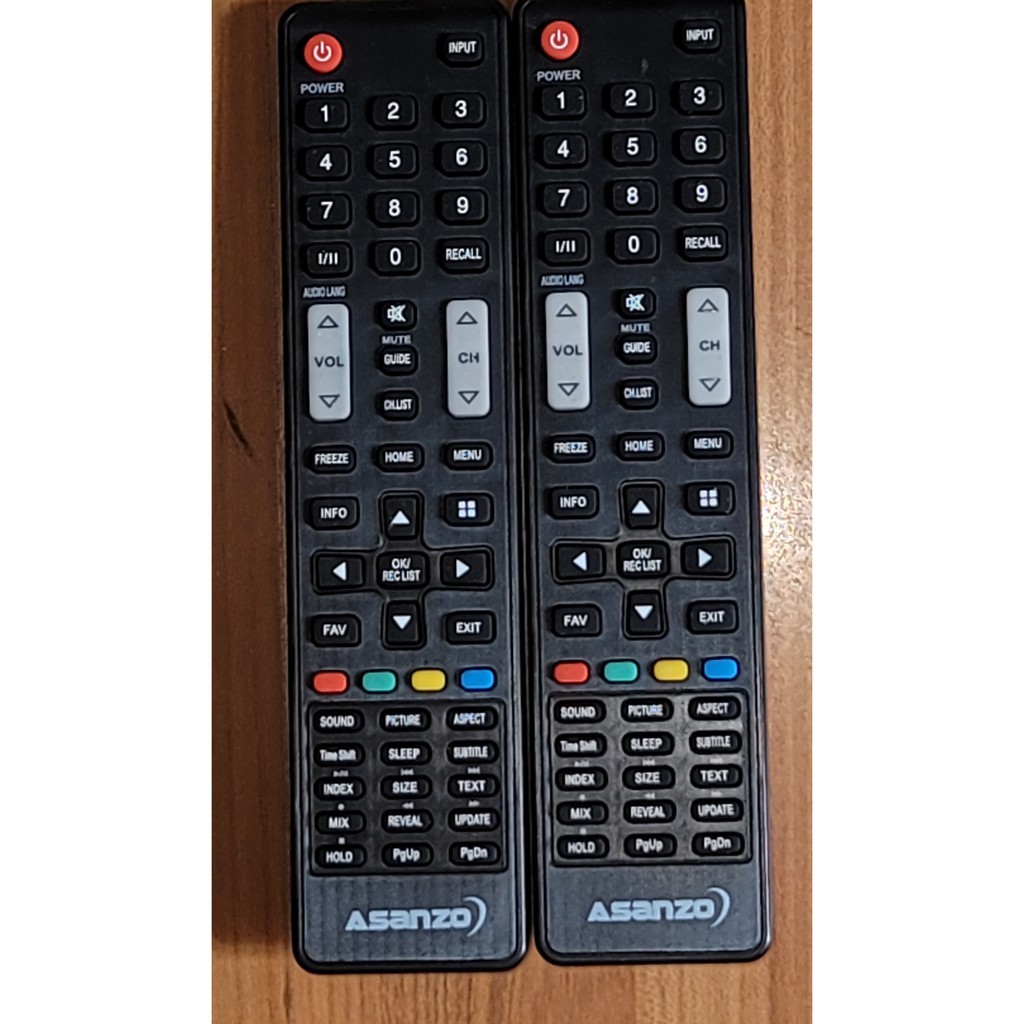 7 loại remote tivi ASANZO, điều khiển tivi ASANZO loại Smart và không Smart.