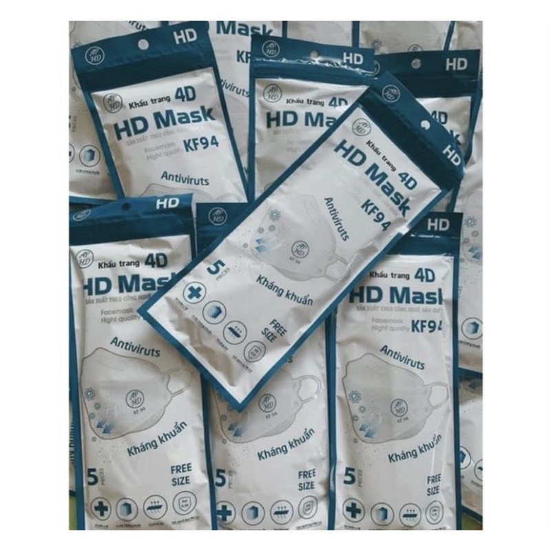Thùng 300 CHIẾC KHẨU TRANG KHÁNG KHUẨN 4D an phong HD MASK KF94 MỚI