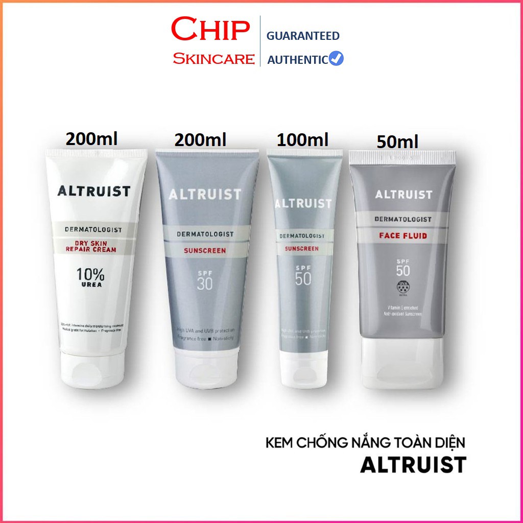 Kem chống nắng Altruist Dermatologist Suncreen SPF30 / SPF50 Bill Anh