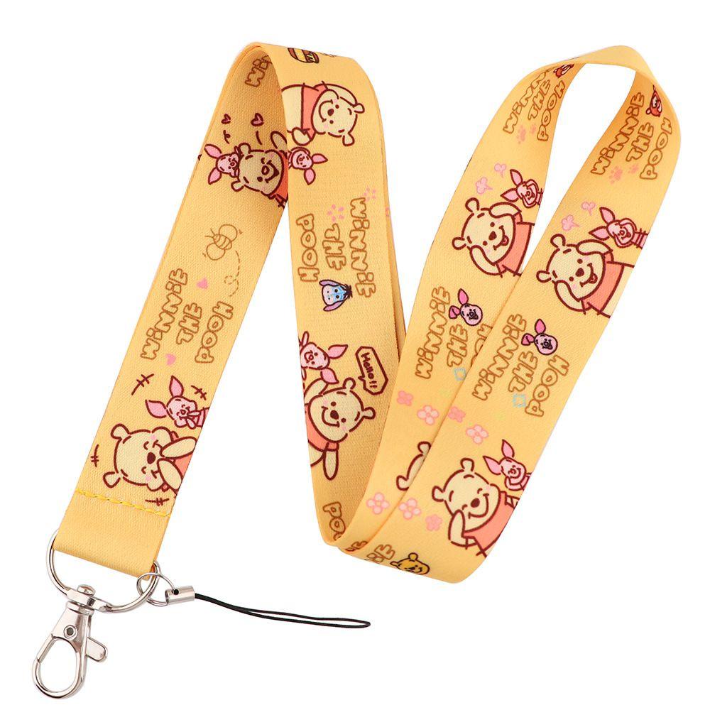 HARRIETT Móc Khóa Gấu Pooh / Hổ Hoạt Hình Có Dây Đeo Cổ Thời Trang