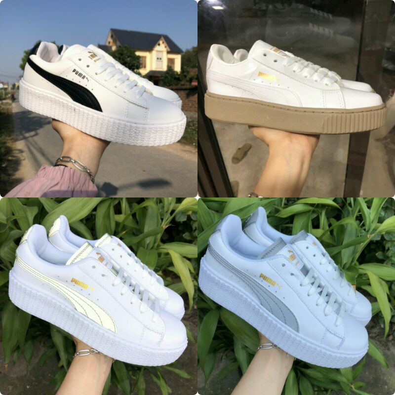 Giày puma form đẹp êm ái, phù hợp mọi hoạt động - Giày puma đế nâu, bts, đen vạch trắng, puma phản quang