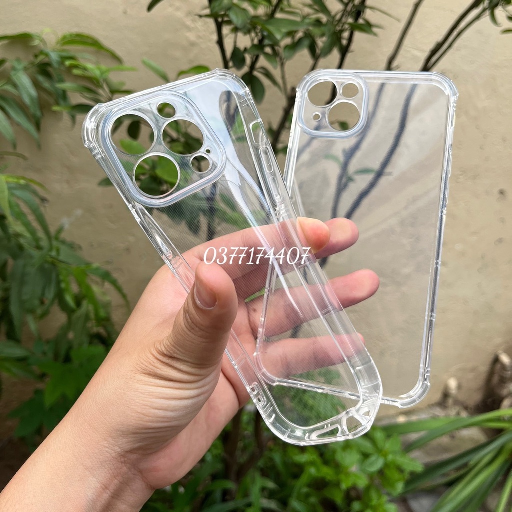 Ốp lưng dẻo chống sốc cho iPhone 5 đến 15, 14 Pro, 14 Plus, 14 Pro Max, 13 Mini, 12, 11, Xs cao 4 góc bảo vệ cụm camera