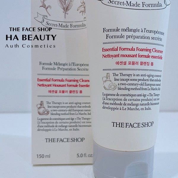 Sữa rửa mặt cấp ẩm chống lão hóa sạch sâu The Face Shop The Therapy Essential Foaming Cleanser 150ml dưỡng ẩm sâu | BigBuy360 - bigbuy360.vn