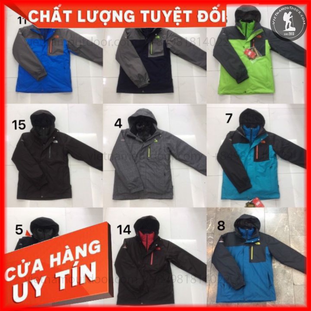 Áo Khoác Lông Vũ Nam 3 Lớp THE NORTH FACE - Áo Phao Lót Lông Cực Kỳ Ấm Áp