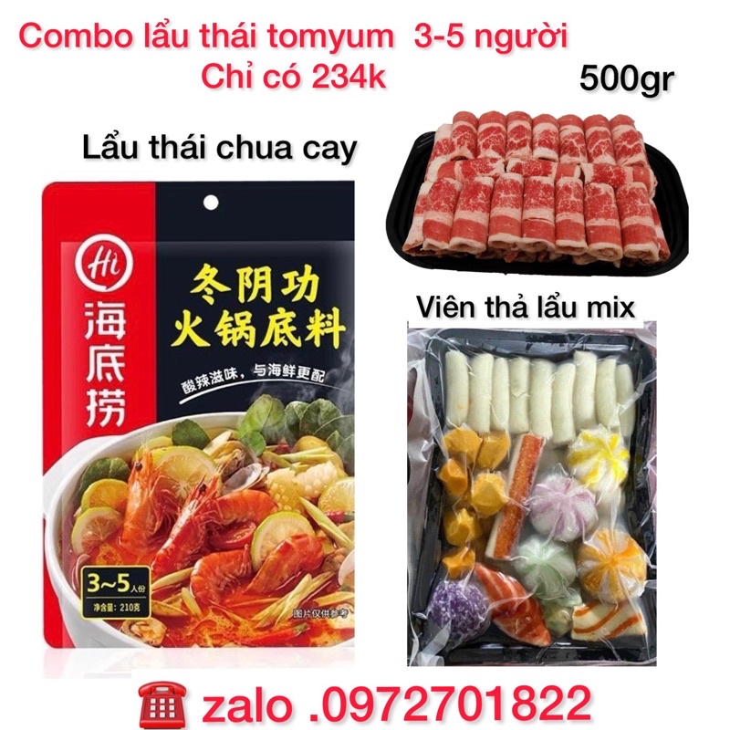 combo lẩu thái tomyum chua cay (3-5 người) ăn