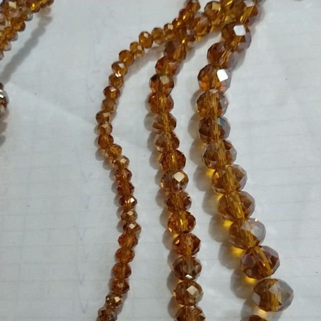 20viên pha lê vàng sậm 4/6/8mm