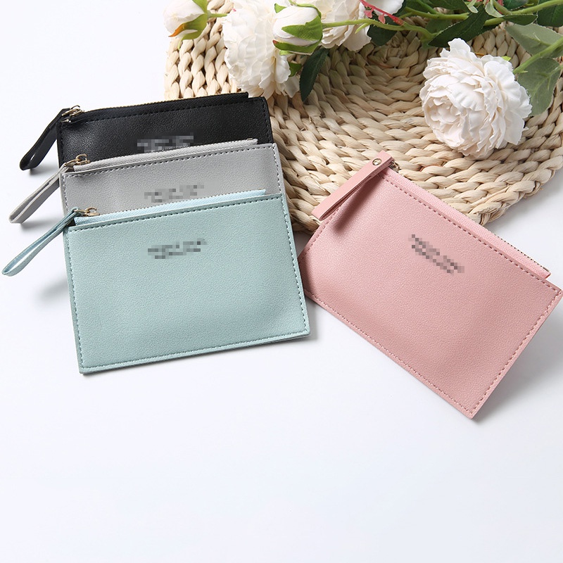 Ví Da PU Cầm Tay Có Khóa Kéo Đựng Tiền / Thẻ / Điện Thoại Tiện Lợi