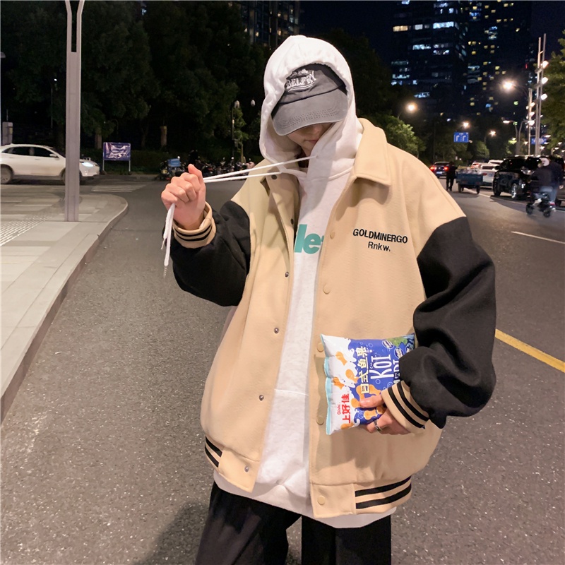 Áo bomber nam, Áo bóng chày nam oversize phong cách Hàn Quốc