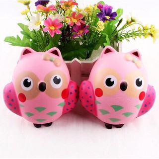 Squishy cú mèo hồng dễ thương