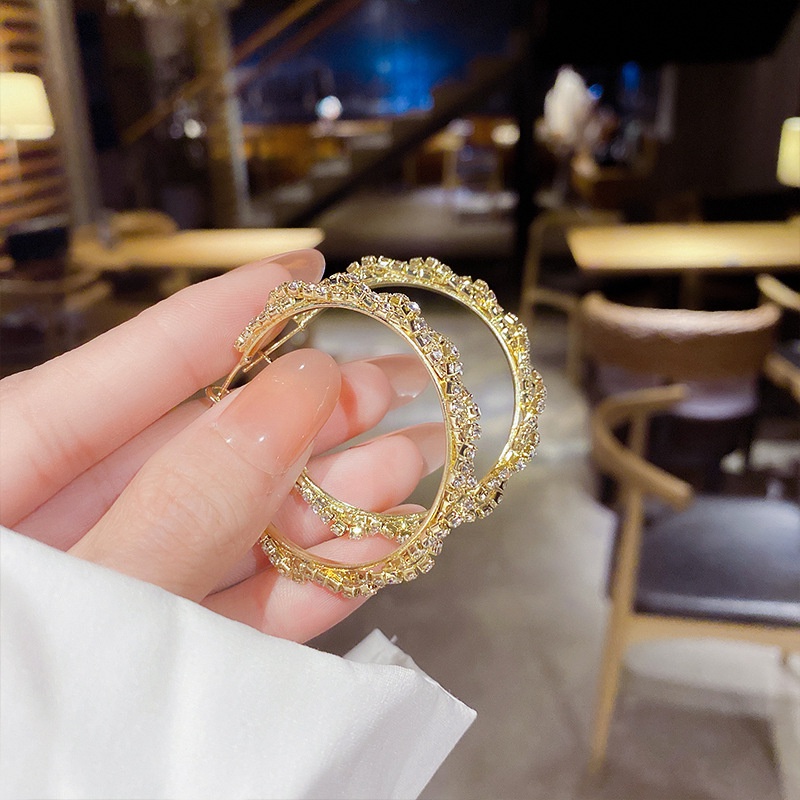 Bông Tai Mạ Bạc 925 Đính Đá Zircon Phong Cách Hàn Quốc Thời Trang Cho Nữ