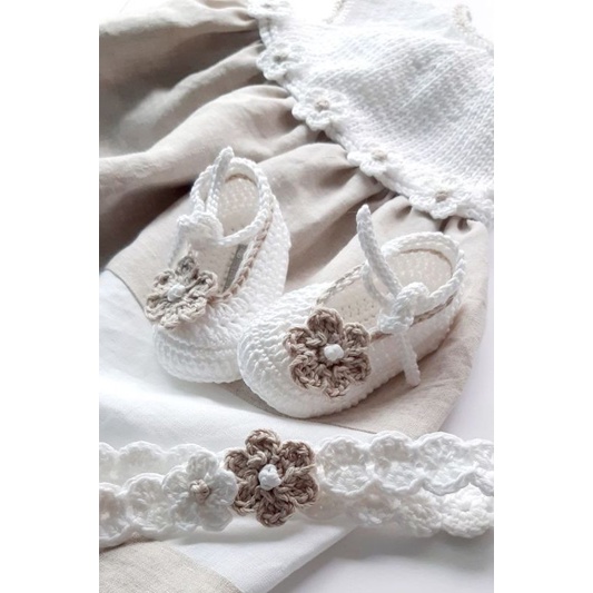 Giày búp bê len Handmade -  Giày hoa bánh bèo