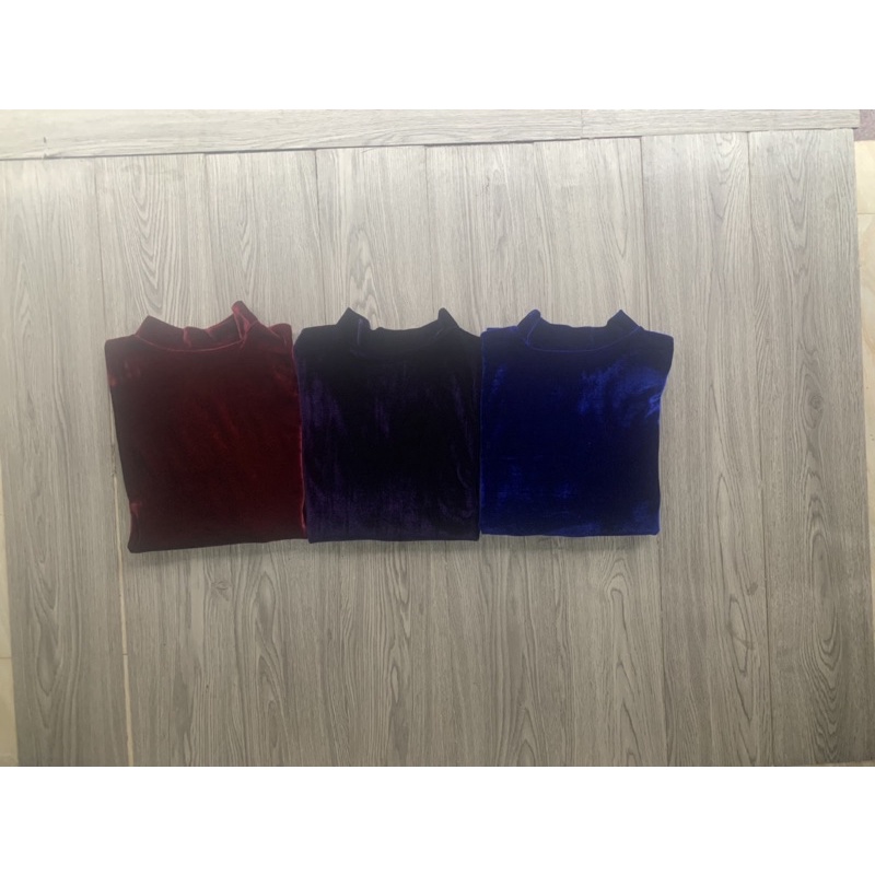 Áo nhung trơn trung niên, tặng bà tặng mẹ