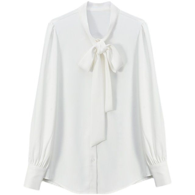Áo Sơ Mi chiffon Tay Dài Thắt Nơ Thời Trang Xuân Thu Dành Cho Nữ