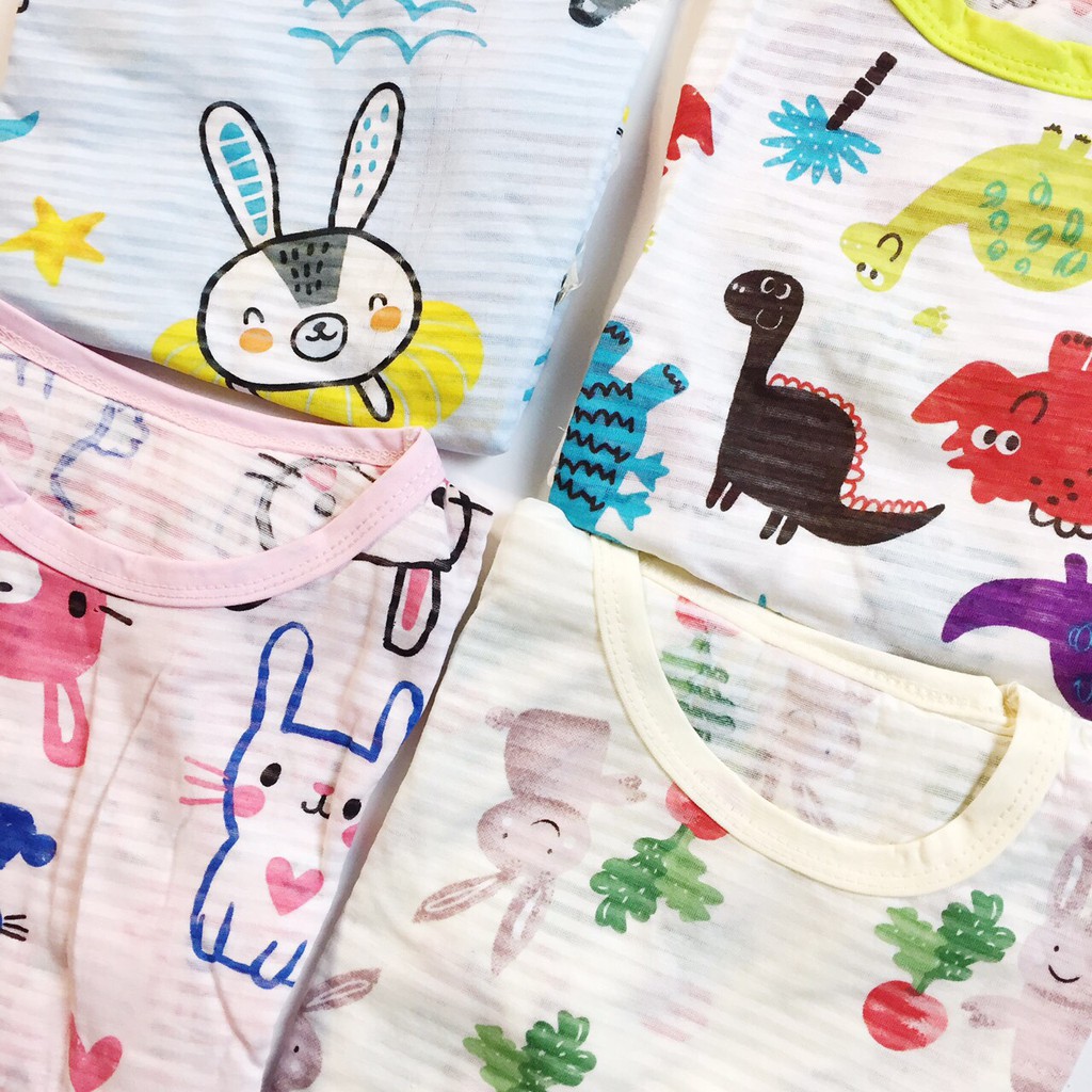 Bộ Cotton Tre Xuất Nhật LIKIDS TBKS07 10 mẫu cho bé trai bé gái