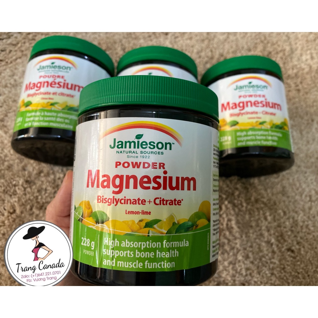 Bột Magnesium Jamieson 228g vị chanh Jamieson