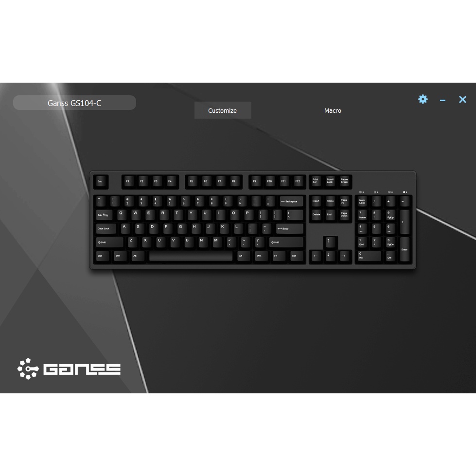 Bàn Phím Cơ Gans GS104-C WHITE Cherry Switch Chính Hãng