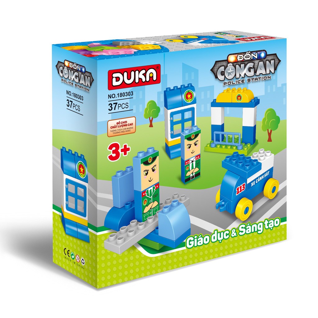 Đồ chơi xếp hình-Đồn công an -Duka (Mã .180303)