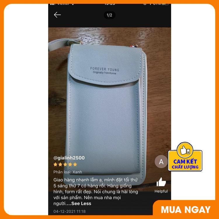 Ví cầm tay nữ có dây đeo chéo nhiều ngăn đựng tiền,đựng thẻ và điện thoại trẻ trung sành điệu ST0085